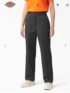 Dickies Women's Straight Leg Pants in Dark Gray